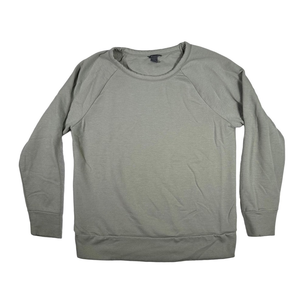 Eddie Bauer Women's Sage Green Raglan Crew Neck Sweatshirt Size S